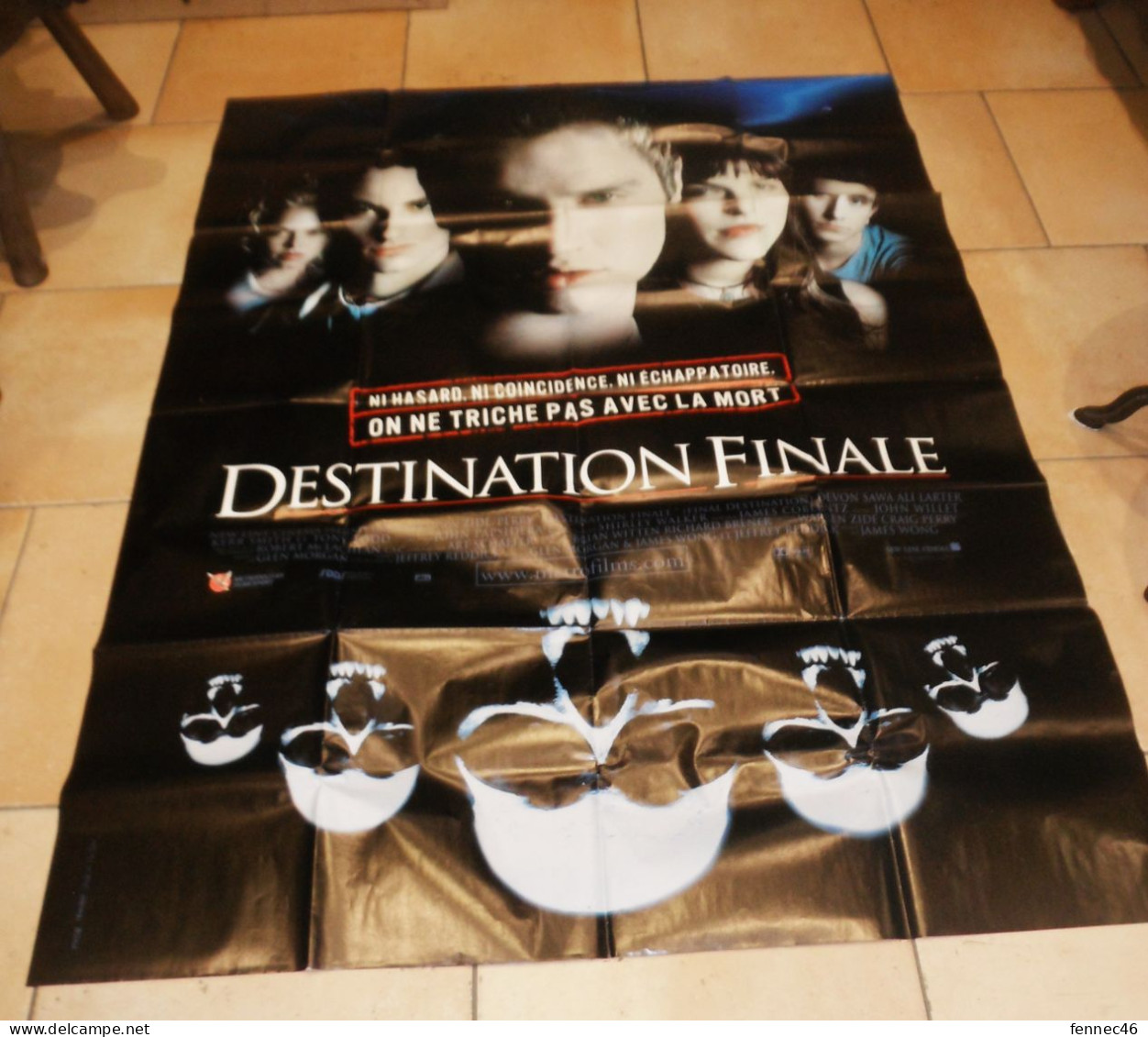 * Affiche De Film : DESTINATION FINALE ( Env. 150 Cm X 115 Cm). - Afiches