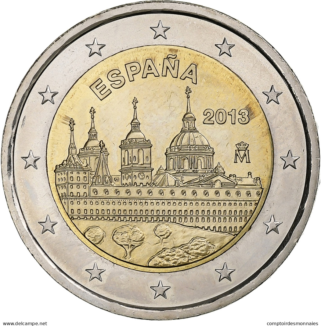 Espagne, Juan Carlos I, 2 Euro, Escurial, 2013, Madrid, SPL, Bimétallique - Espagne