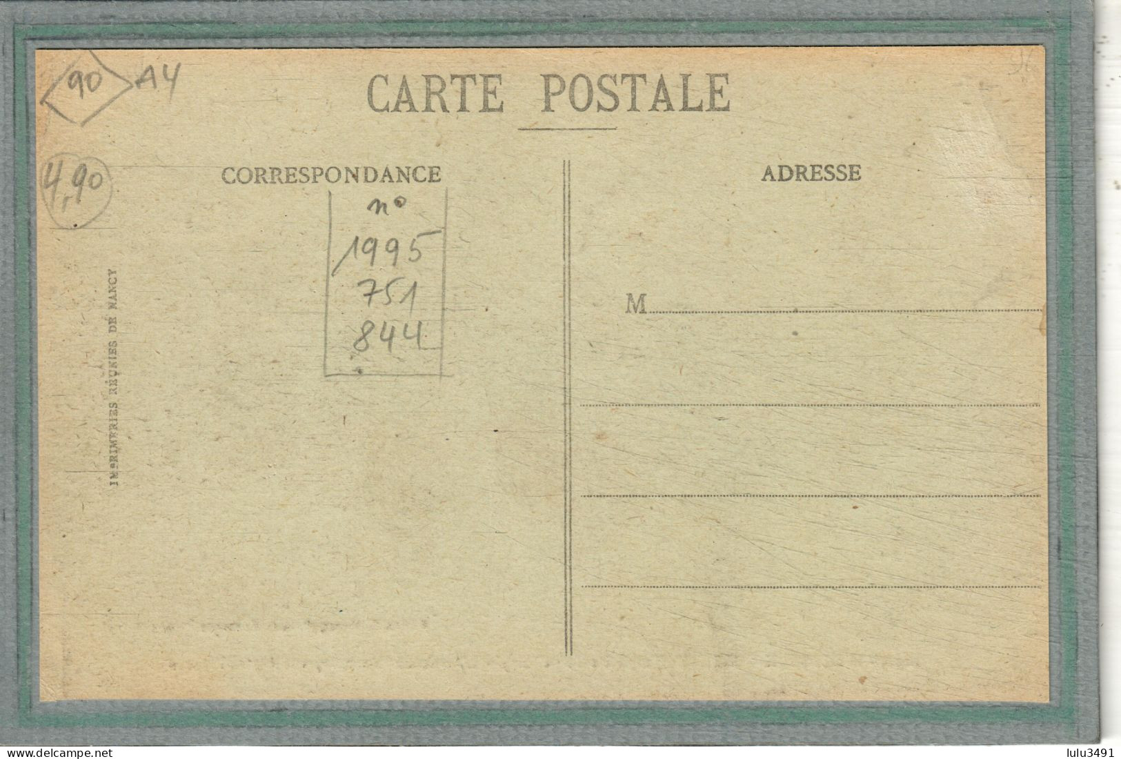 CPA - (90) MONTREUX-CHÂTEAU - Aspect De L'ancienne Frontière Depuis L'Alsace - Autres & Non Classés