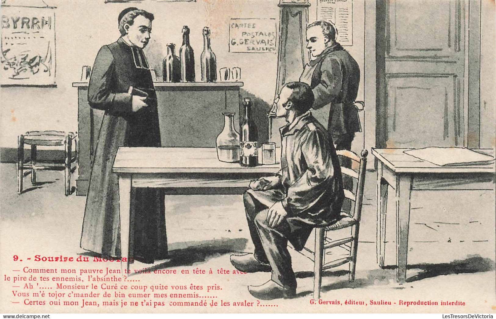 ILLUSTRATEUR - Sourire Du Morvan - Curé - L'absinthe - Carte Postale Ancienne - Non Classés