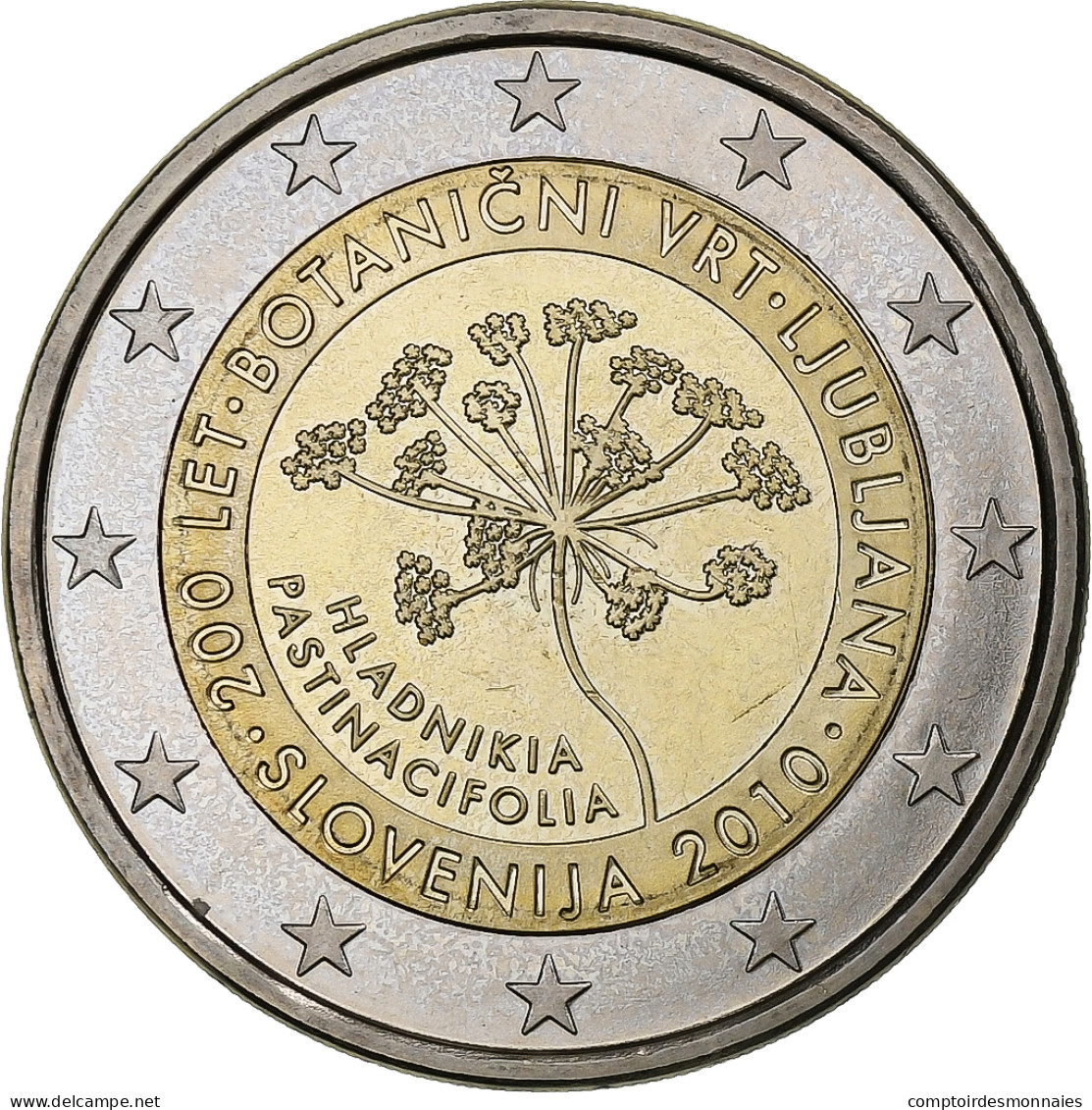 Slovénie, 2 Euro, Ljubljana, 2010, SPL, Bimétallique, KM:94 - Eslovenia