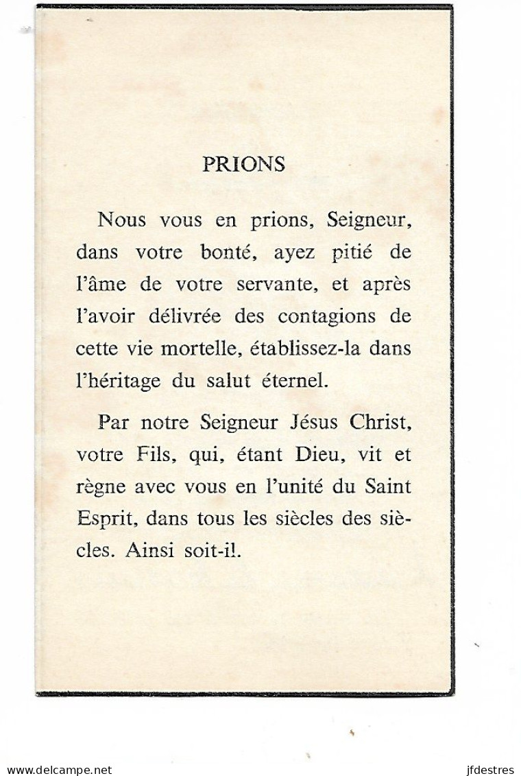 Association Des Mères Chrétiennes; Invitation à Prier Pour Une Défunte, Madame C. Cassiers - Other & Unclassified