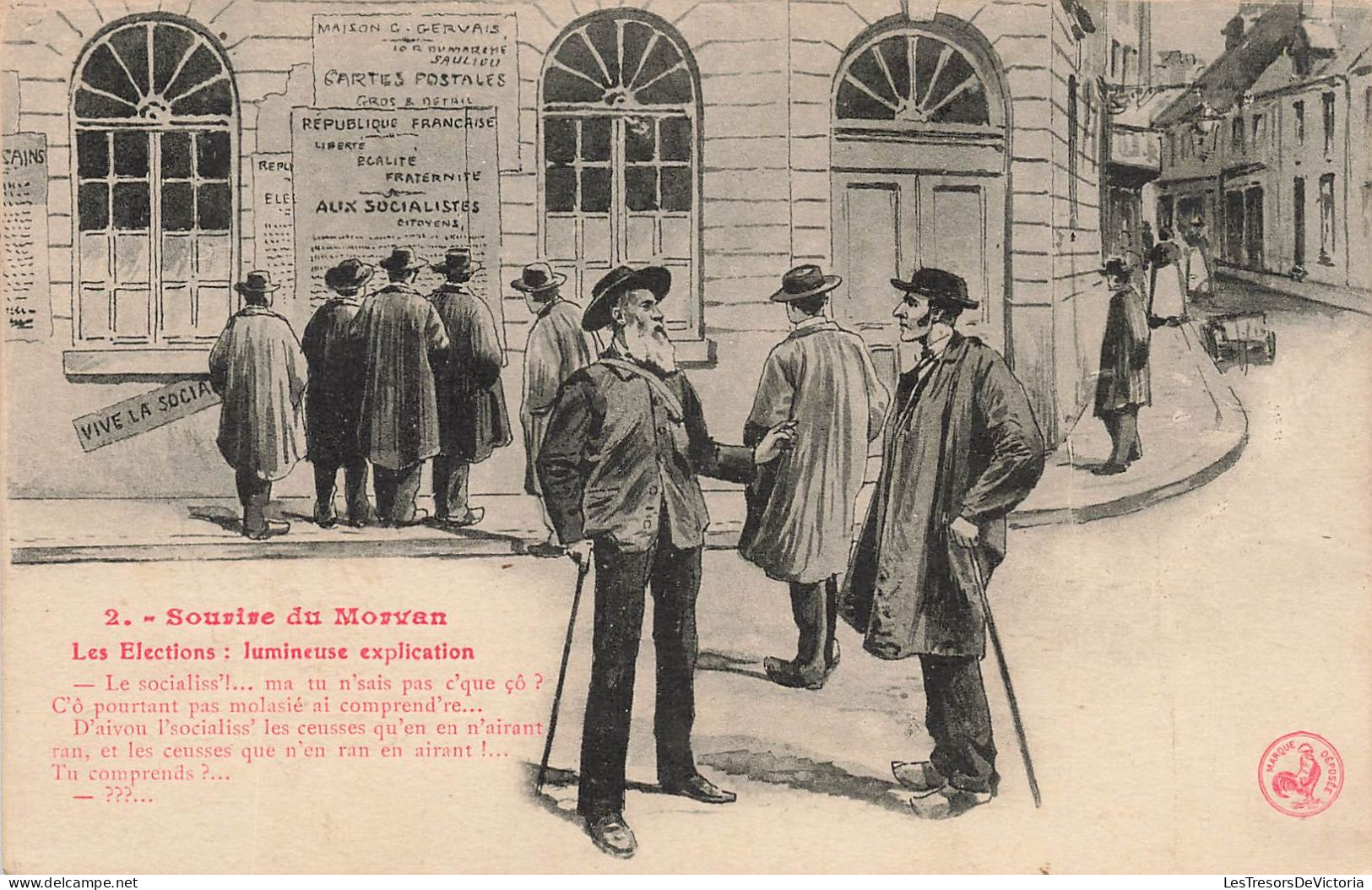ILLUSTRATEUR - Sourire Du Morvan - Les élections - Lumineuse Explication - Carte Postale Ancienne - Non Classés