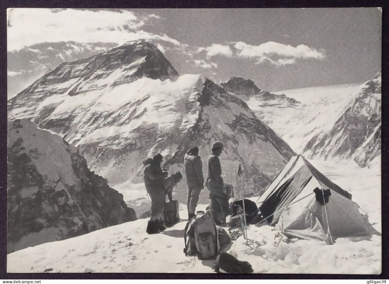 NEPAL-EXPEDITION 1967 - Himalayapost - Mit Postläufer - Poststempel Kathmandu Auf Luftpost-AK Mount Everest - Népal