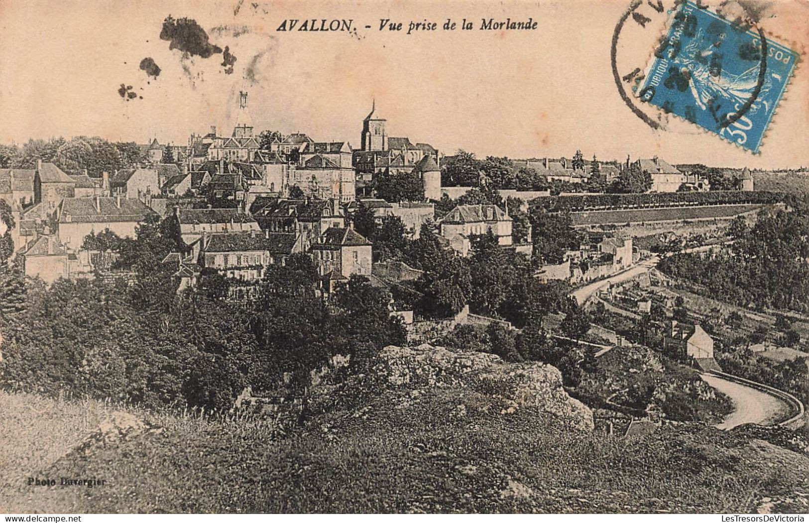 FRANCE - Avallon - Vue Prise De La Morlande - Vue D'ensemble - Maisons - Une Route - Carte Postale Ancienne - Avallon