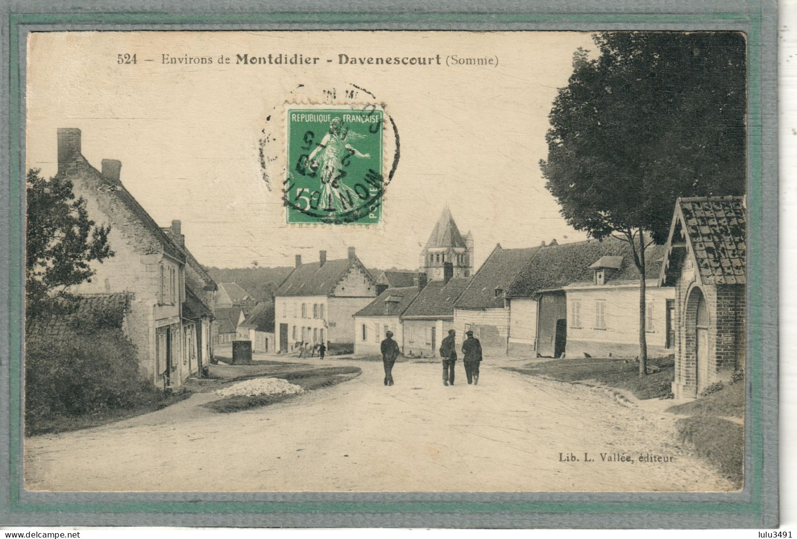 CPA - (80) Environs De MONTDIDIER - DAVENESCOURT - Aspect De L'entrée Du Bourg En 1915 - Sonstige & Ohne Zuordnung