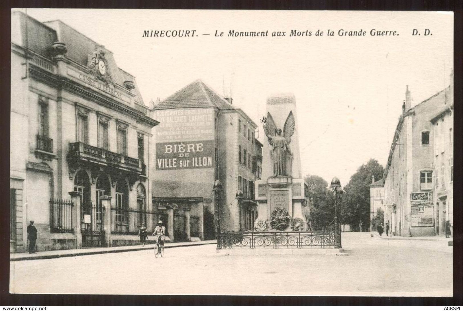 MIRECOURT - La Caisse D'épargne Le Monument Aux Morts De La Grande Guerre  Carte Vierge PFRCR00016 P - Mirecourt