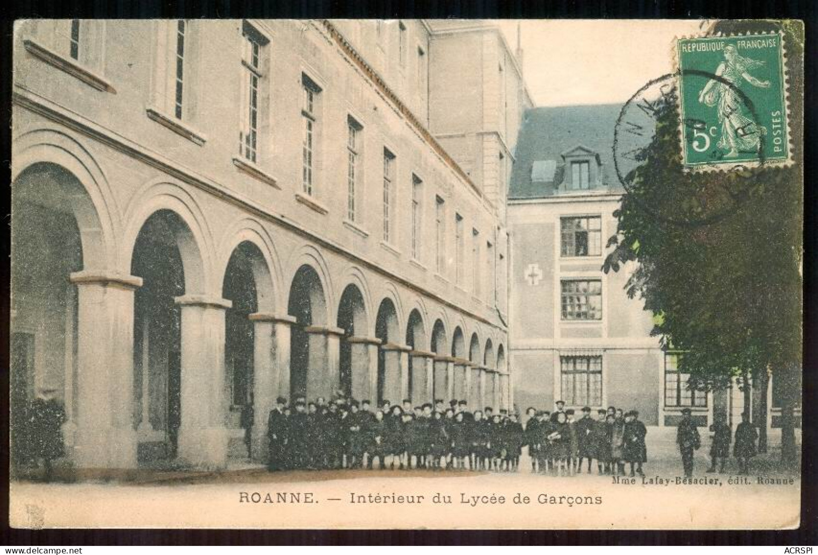 ROANNE Intérieur Du Lycée De Garçons édition Lafay Bésacier Superbe Carte Trés Rare PFRCR00003 P - Roanne