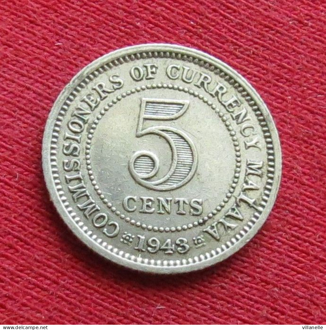 Malaya 5 Cents 1943 W ºº - Malaysia