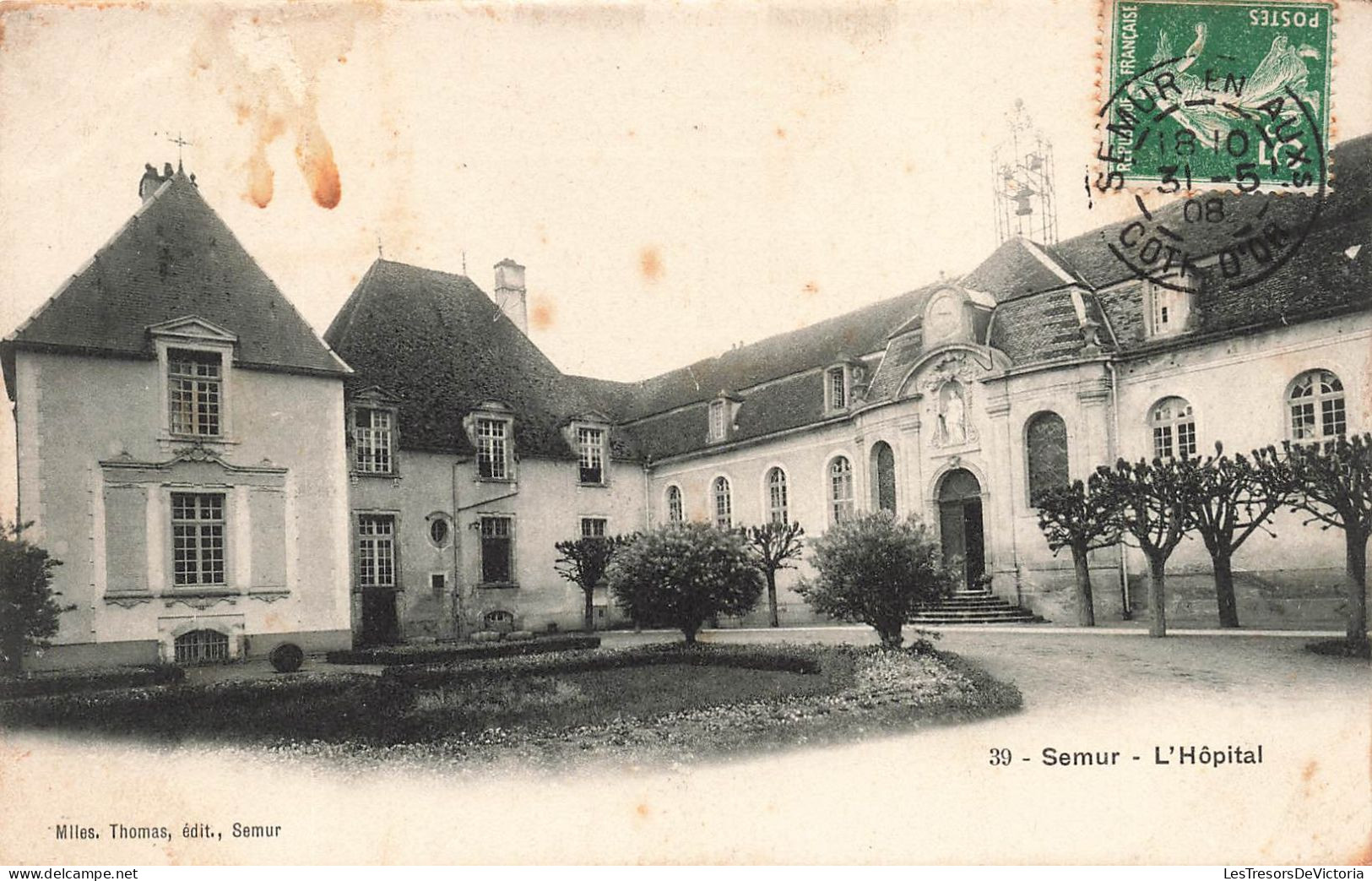 FRANCE - Semur - L'Hôpital - Miles Thomas édit Semur - Vue Générale - De L'extérieure - Carte Postale Ancienne - Semur