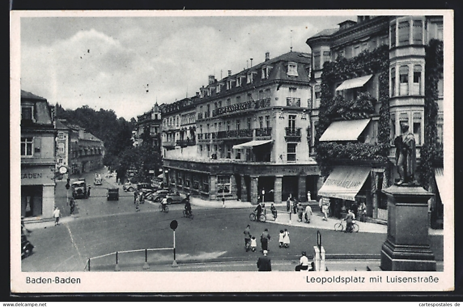 AK Baden-Baden, Leopoldsplatz Mit Luisenstrasse  - Baden-Baden