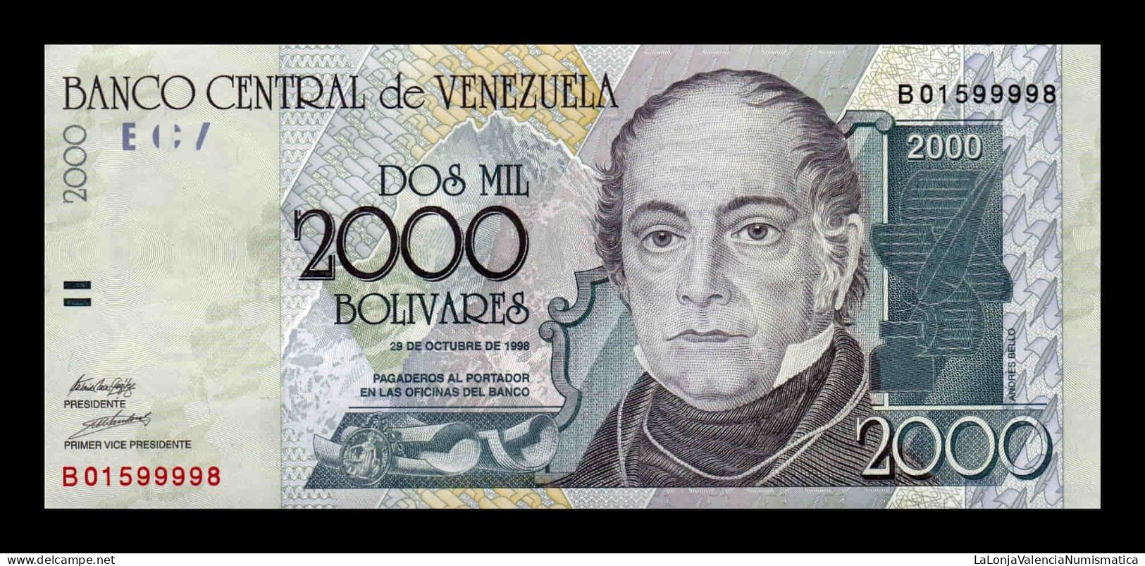 Venezuela 2000 Bolívares Andrés Bello 1998 Pick 80 Serie B Sc Unc - Venezuela