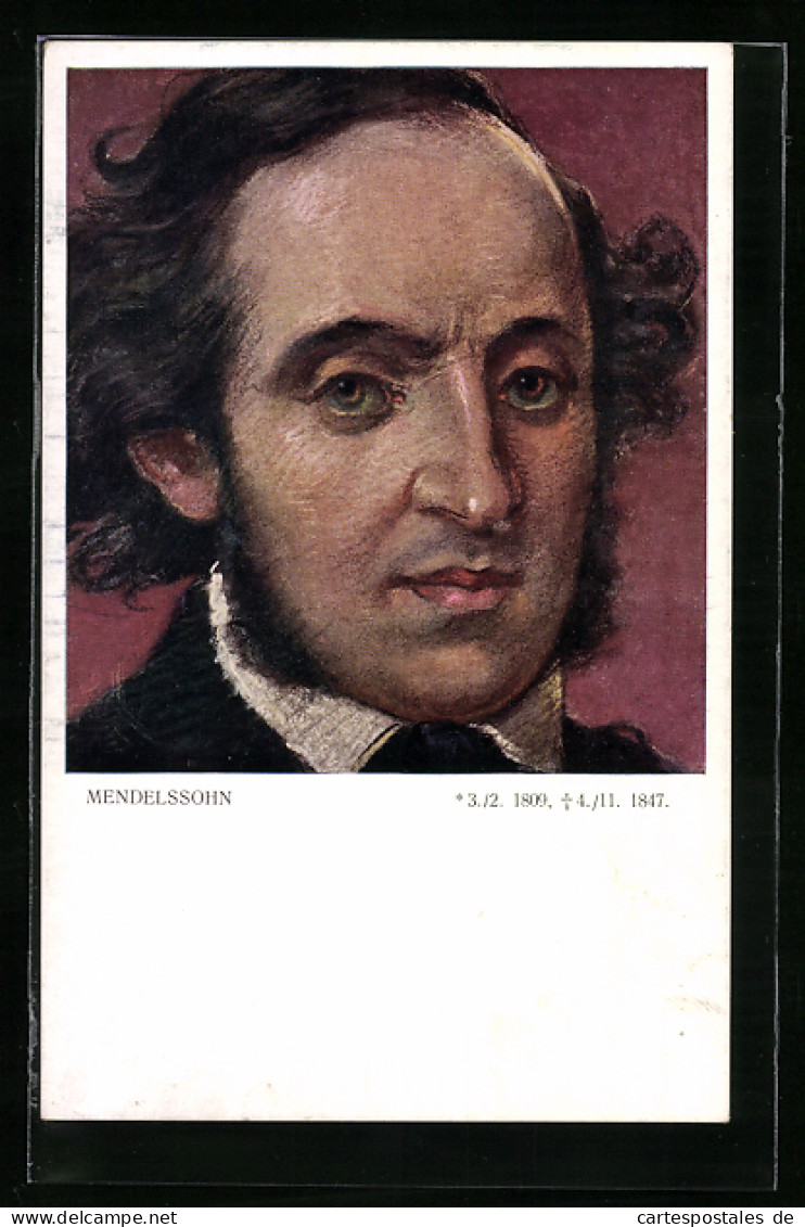 AK Mendelssohn, Portrait Des Künstlers  - Artistes