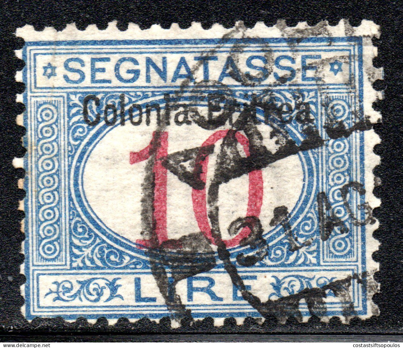 2812.ITALY,ERITREA,1903 10 L.POSTAGE DUE,SC.J11 - Erythrée