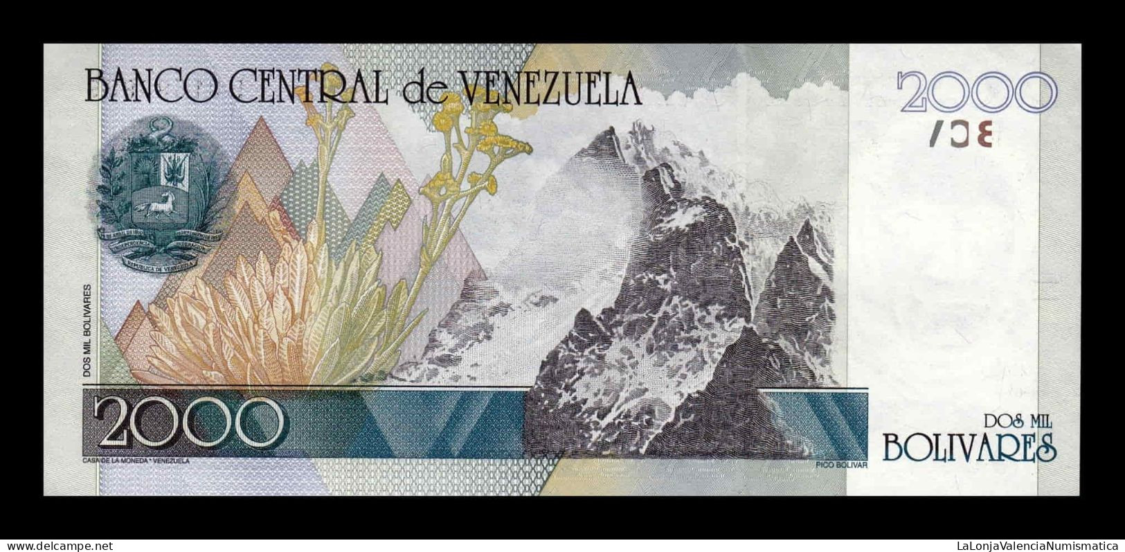 Venezuela 2000 Bolívares Andrés Bello 1998 Pick 80 Serie A Sc Unc - Venezuela