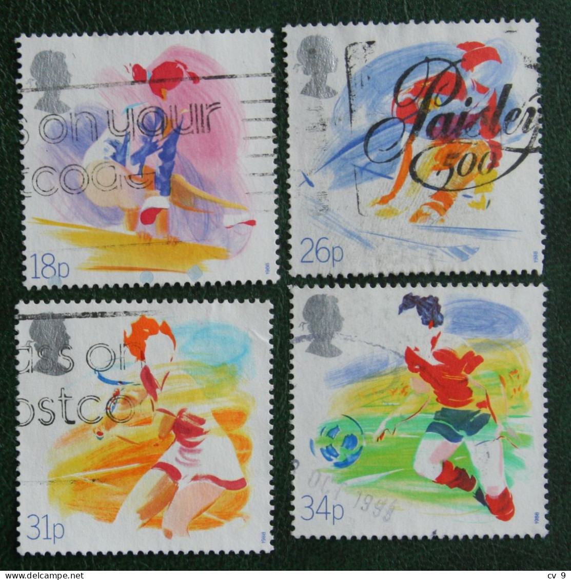 SPORT Ski Tennis Football Soccer (Mi 1143-1146) 1988 Used Gebruikt Oblitere ENGLAND GRANDE-BRETAGNE GB GREAT BRITAIN - Gebruikt