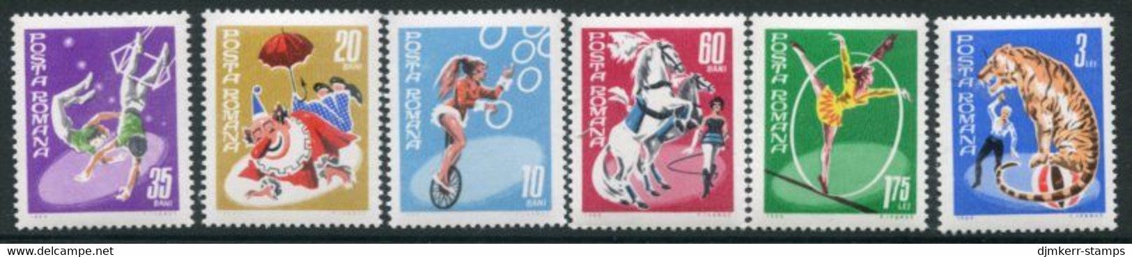 ROMANIA 1969 Circus MNH / **.  Michel 2790-95 - Unused Stamps