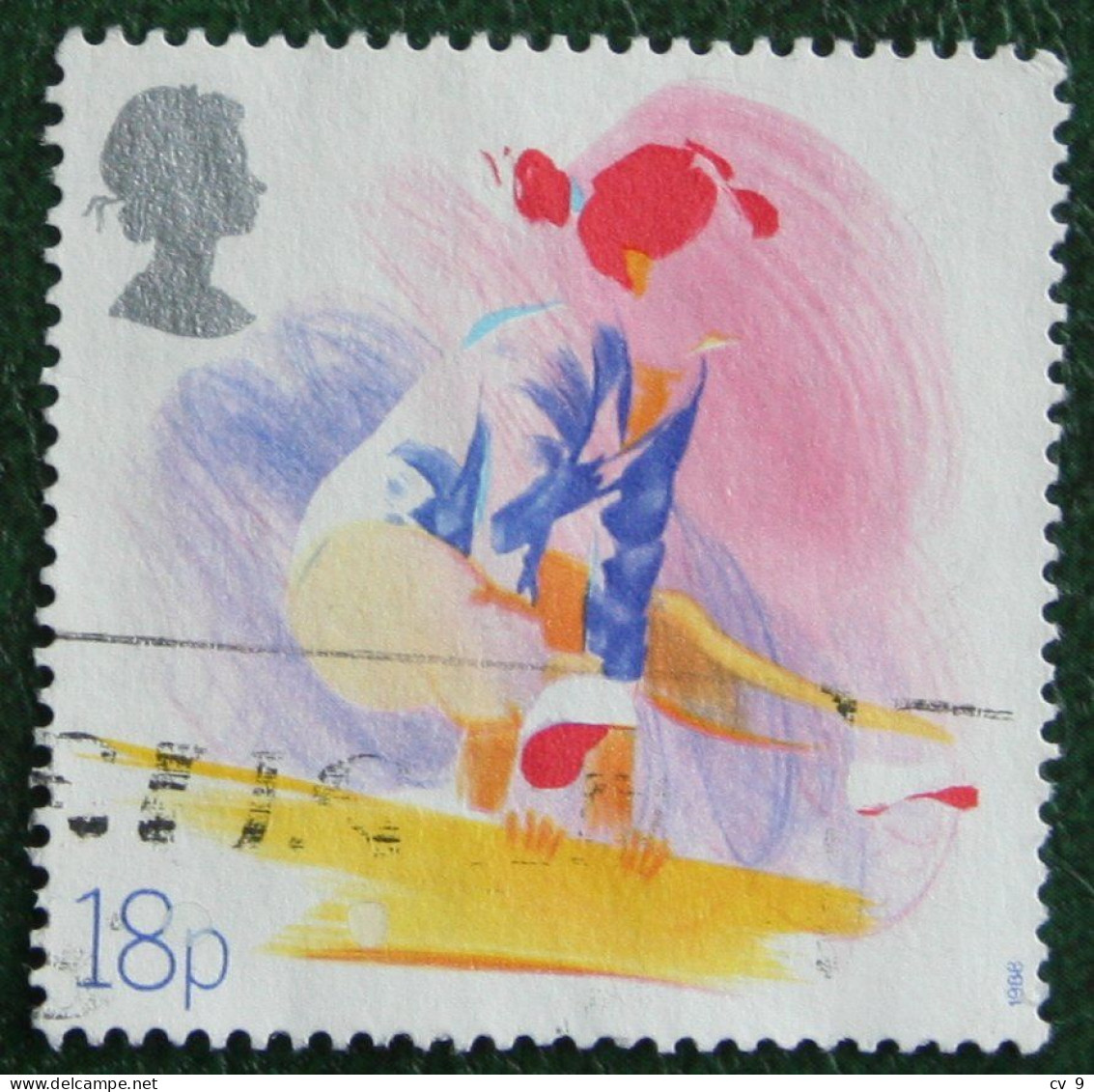 18P SPORT Ski Tennis Football Soccer (Mi 1143) 1988 Used Gebruikt Oblitere ENGLAND GRANDE-BRETAGNE GB GREAT BRITAIN - Used Stamps