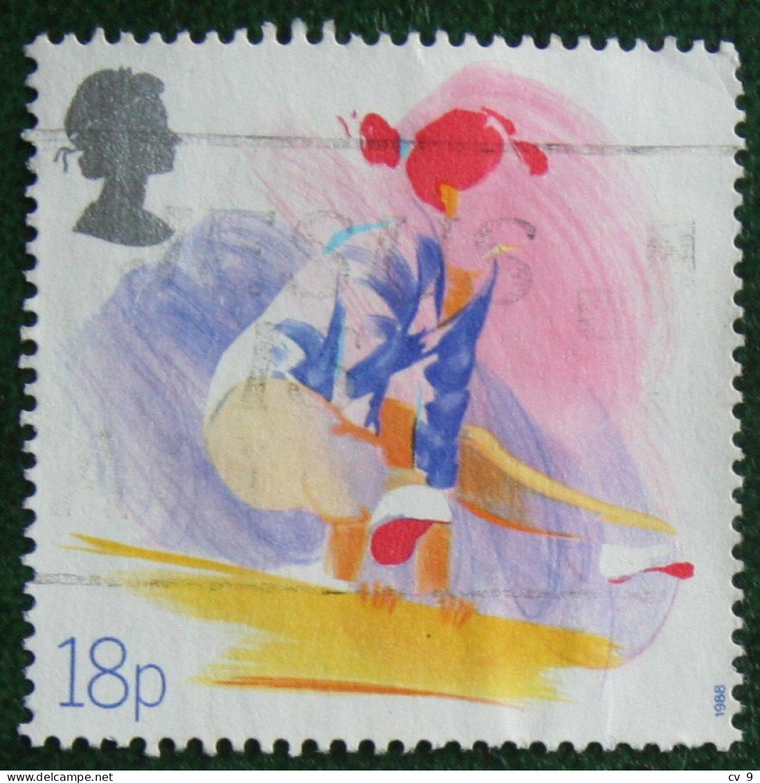 18P SPORT Ski Tennis Football Soccer (Mi 1143) 1988 Used Gebruikt Oblitere ENGLAND GRANDE-BRETAGNE GB GREAT BRITAIN - Used Stamps