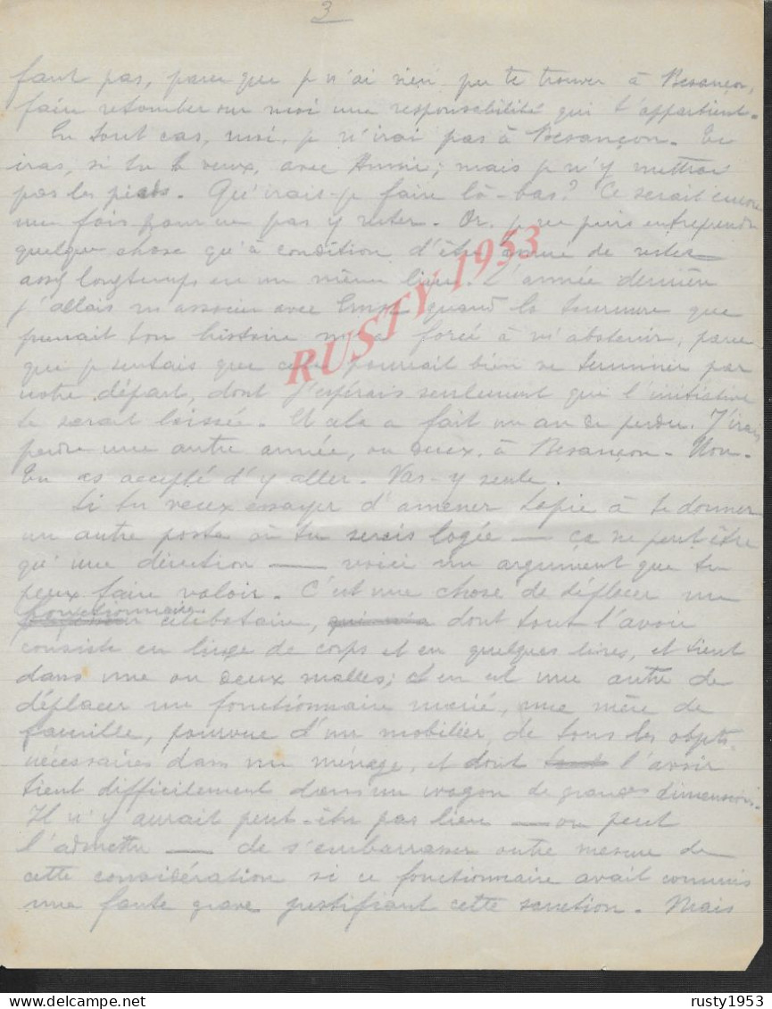 LETTRE DE 5 PAGES DE L ACADÉMIE DE CHAMBÉRY ECOLE PRIMAIRE ECRITE DE ALBY SUR CHÉRAN 1915 : - Diploma's En Schoolrapporten