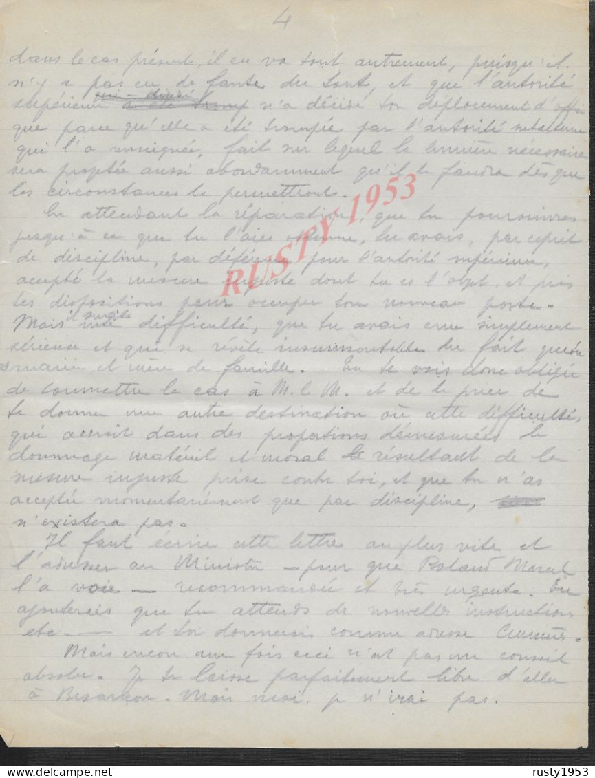 LETTRE DE 5 PAGES DE L ACADÉMIE DE CHAMBÉRY ECOLE PRIMAIRE ECRITE DE ALBY SUR CHÉRAN 1915 : - Diplômes & Bulletins Scolaires