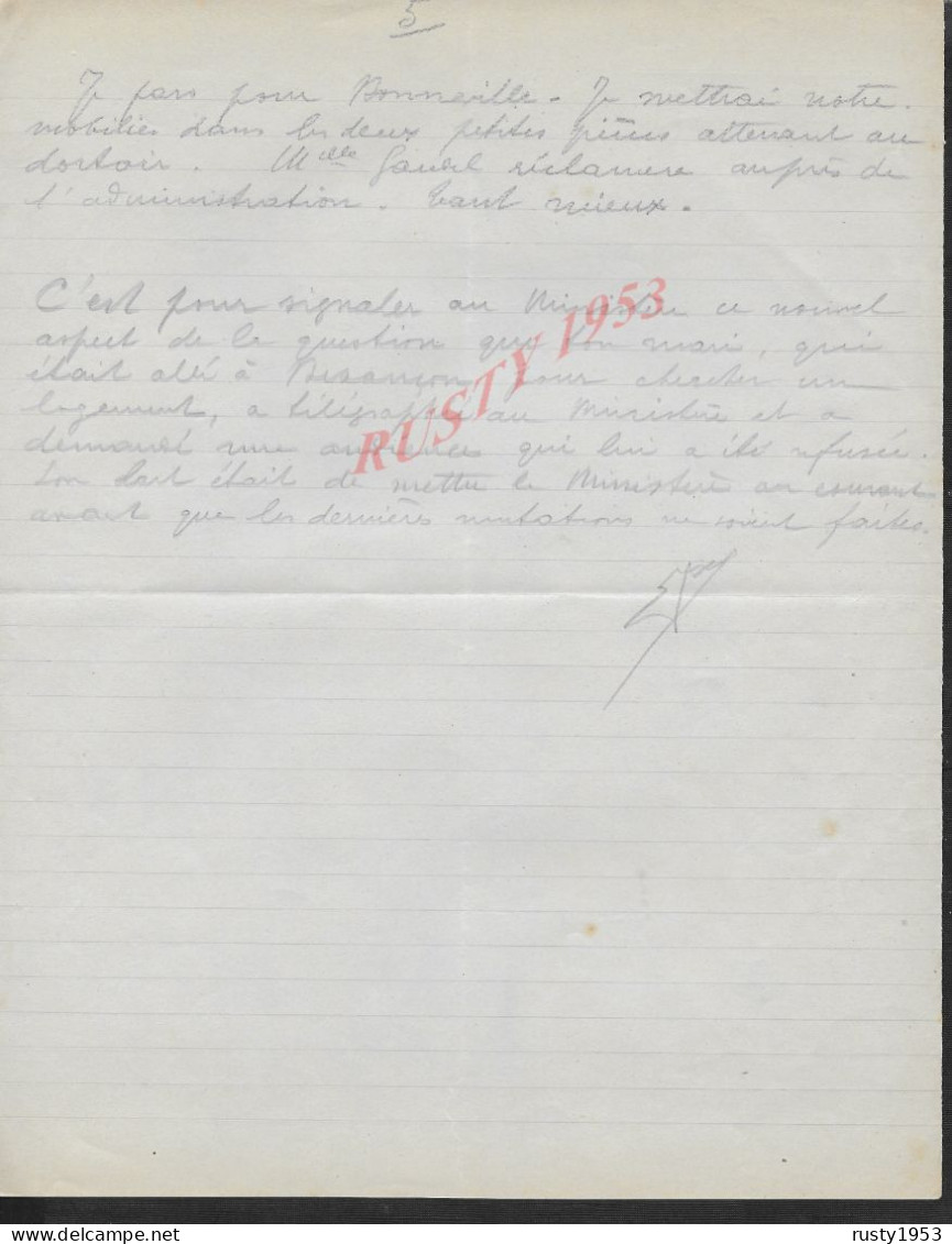 LETTRE DE 5 PAGES DE L ACADÉMIE DE CHAMBÉRY ECOLE PRIMAIRE ECRITE DE ALBY SUR CHÉRAN 1915 : - Diploma's En Schoolrapporten