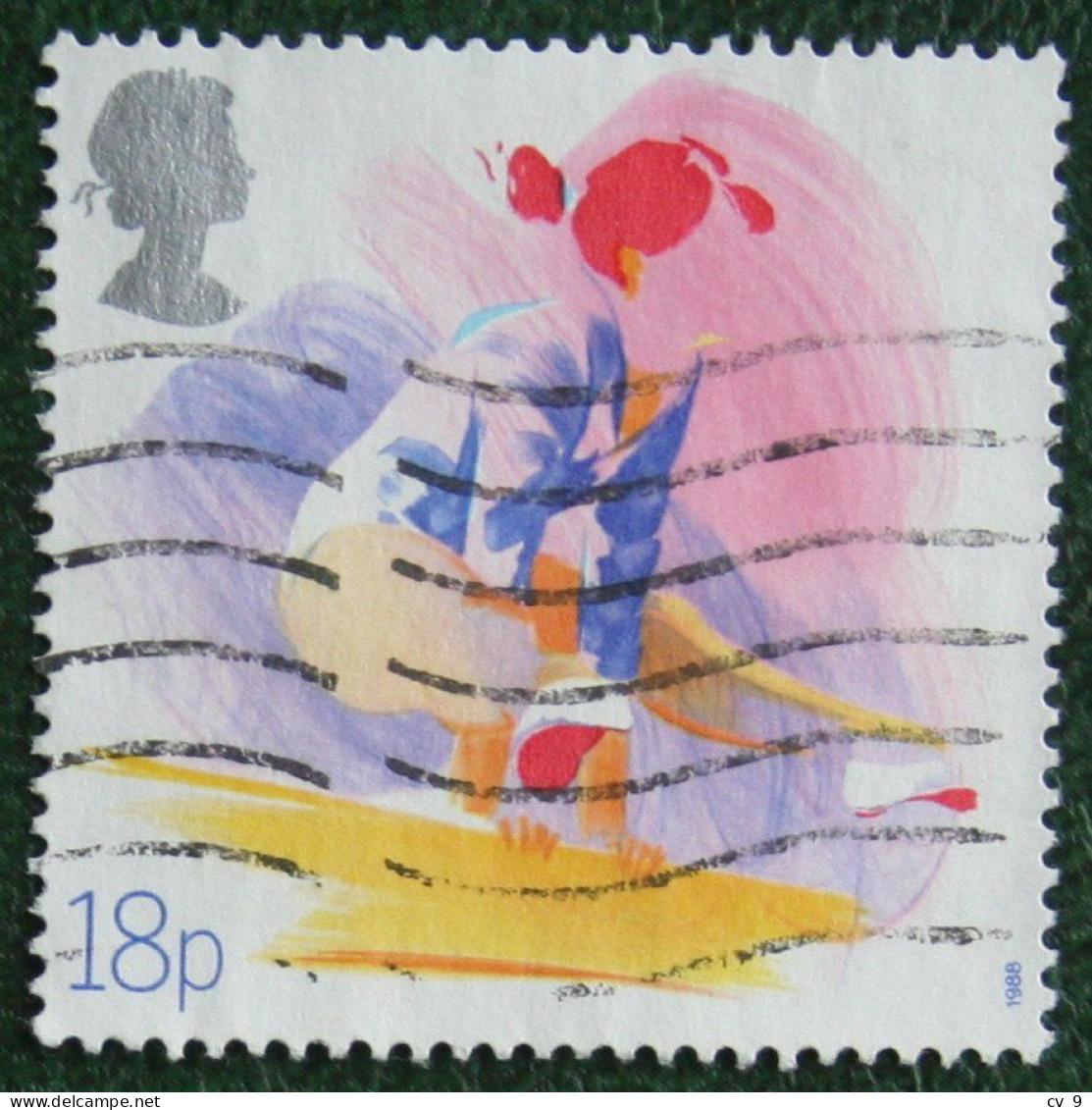 18P SPORT Ski Tennis Football Soccer (Mi 1143) 1988 Used Gebruikt Oblitere ENGLAND GRANDE-BRETAGNE GB GREAT BRITAIN - Used Stamps