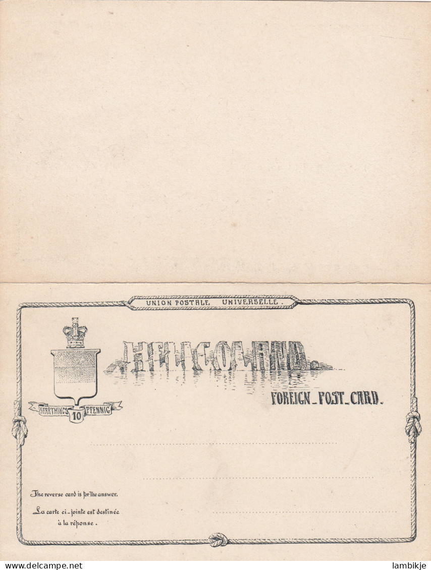 AD Heligoland Postkarte P7 1879 - Heligoland