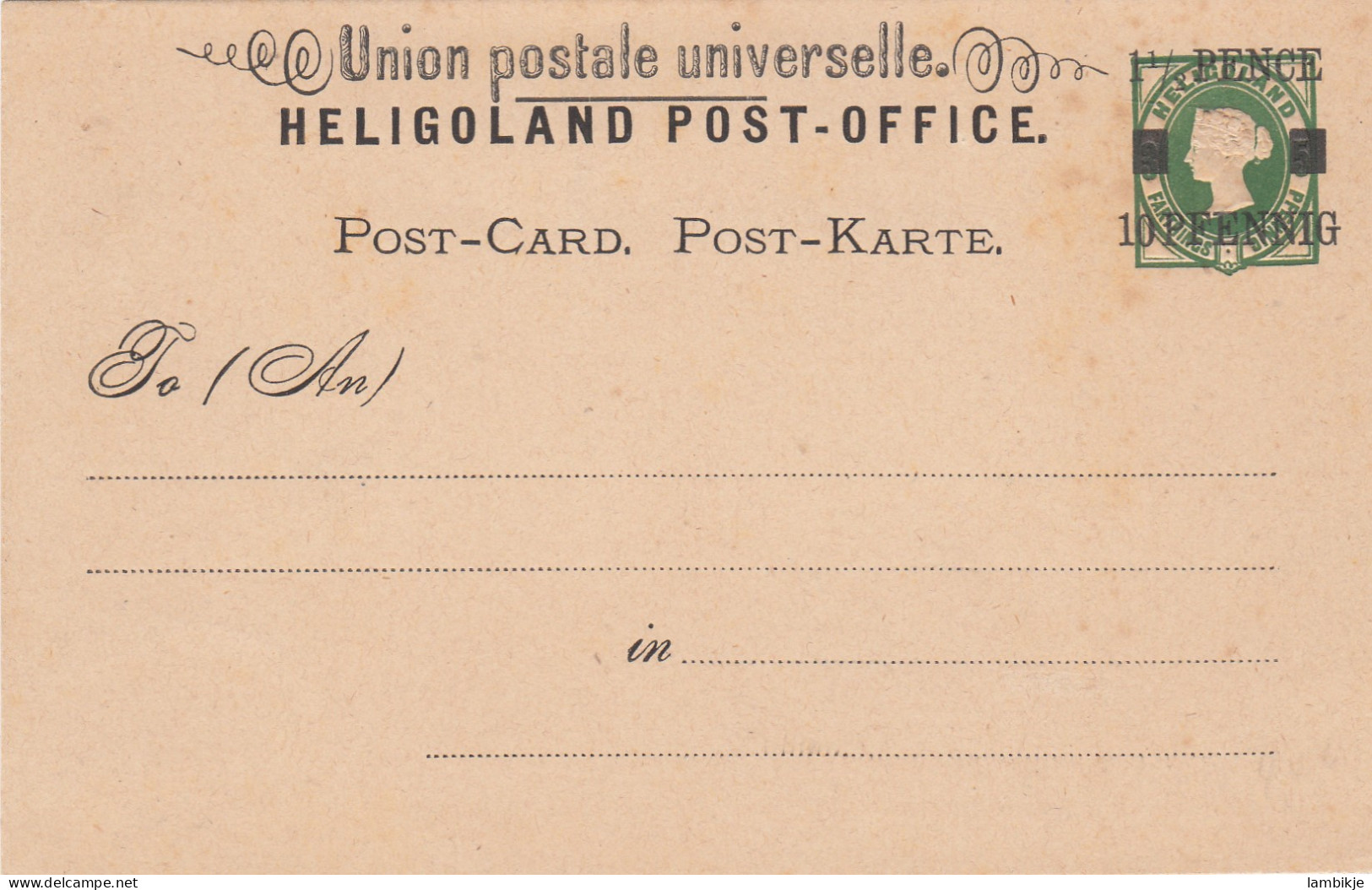 AD Heligoland Postkarte P3 1879 - Heligoland