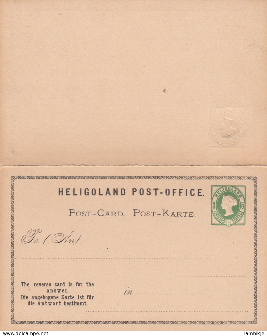 AD Heligoland Postkarte P2 1879 - Heligoland