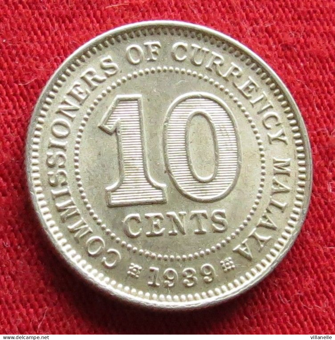 Malaya 10 Cents 1939 W ºº - Malaysia