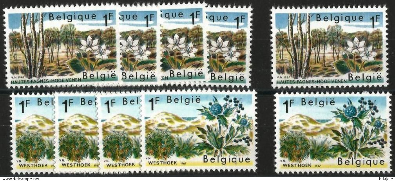 Westhoek, Hautes Fagnes - Lot De 5 X 1408-1409 - 1967- Neufs ** - Nuevos