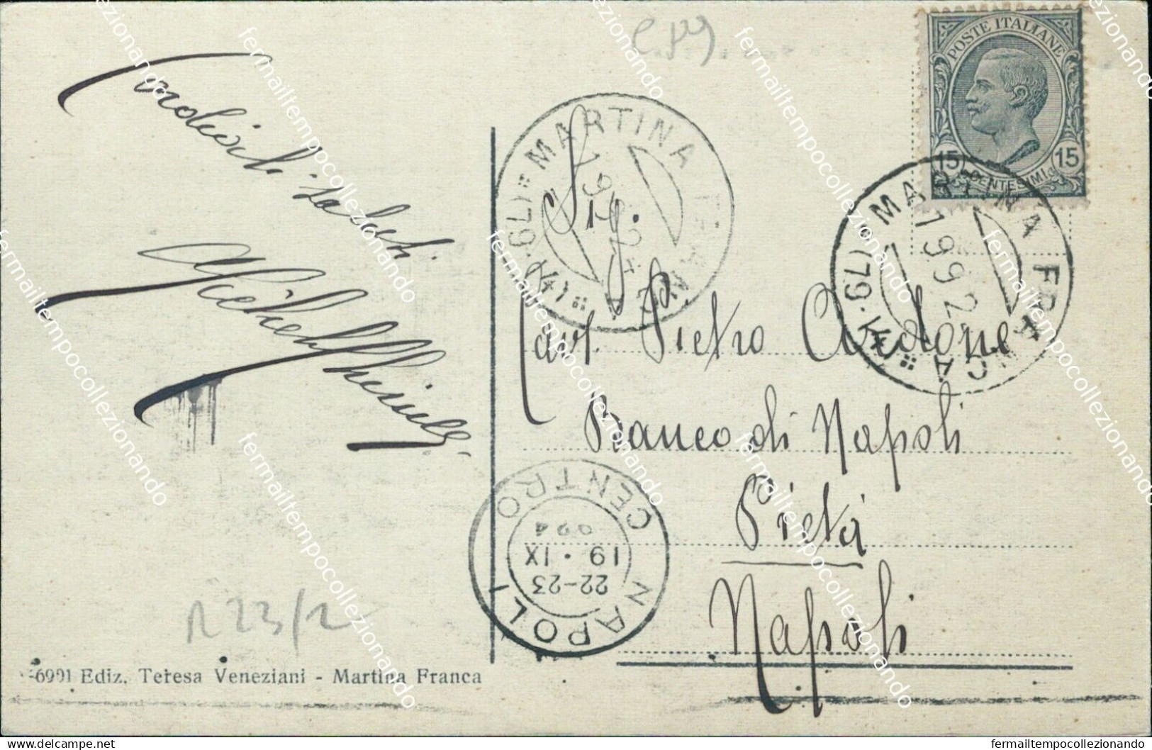 Cp9 Cartolina Martina Franca Valle D'idria Provincia Di Taranto Puglia 1924 - Taranto