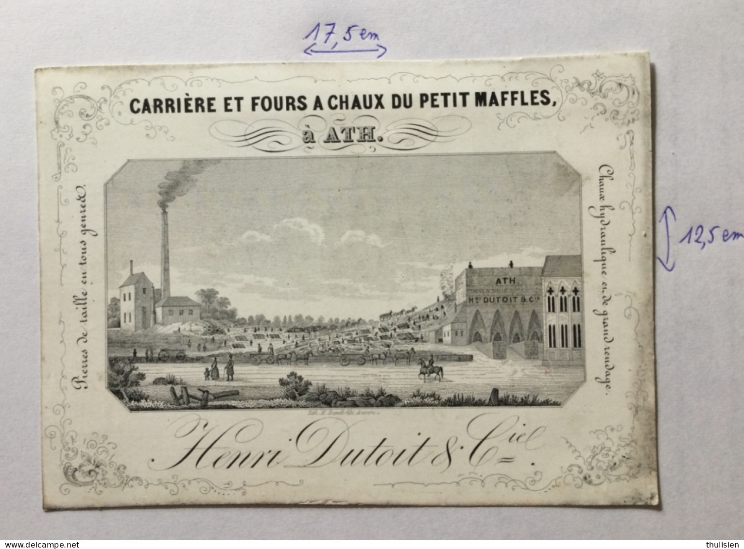 Ath ..carte Dite De Porcelaine Très Rare…carrière De Petit Maffles… - Ath