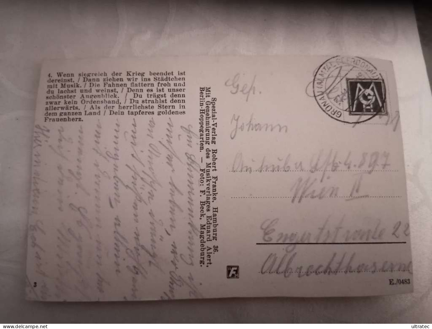 AK "NS PROPAGANDA 1943 - TAPFERE SOLDATENFRAU" POSTKARTE 2.WK DRITTES REICH   GUT ERHALTEN  HEIMAT SAMMLER  EINZIGARTIG - 1939-45