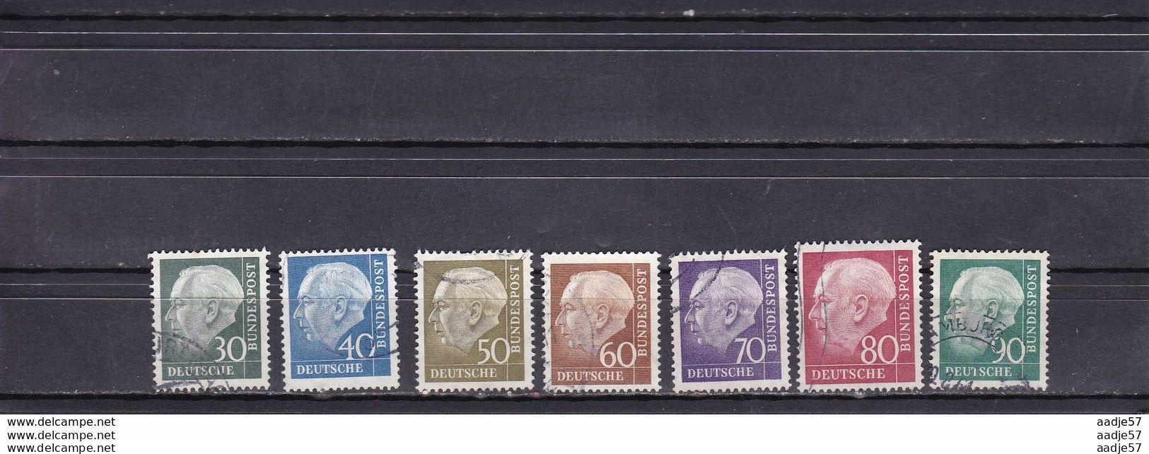 Germany Deutschland Allemagne 1954 1956 1960 Mi. 177-96 + 259-65 Bundespräsident Theodor Heuss Gestempelt O Used - Used Stamps