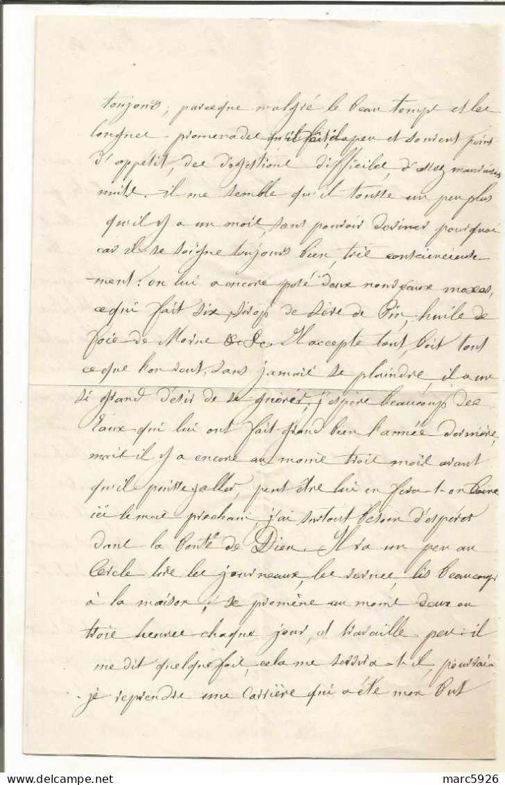 N°1716 ANCIENNE LETTRE DE LUCILE A MADAME PURNOT AVEC ENVELOPPE DATE 1863 - Documenti Storici