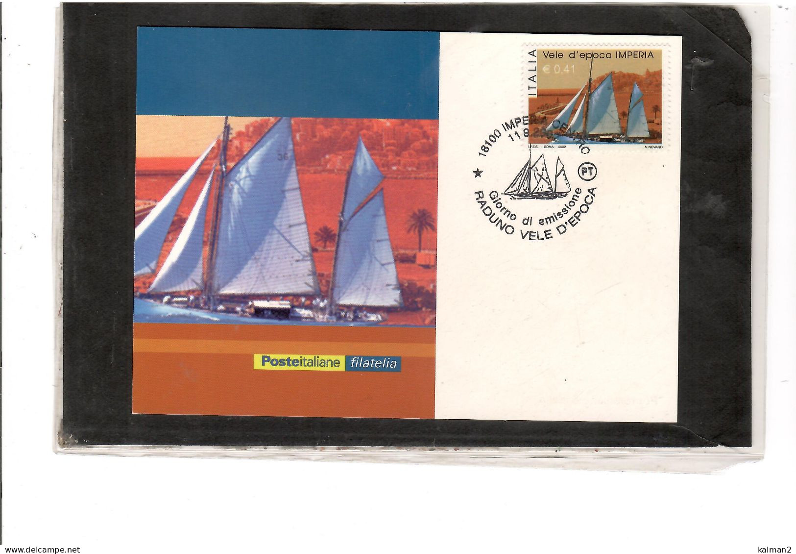 TEM20043 - IMPERIA 11.8.2002  /  FDC " RADUNO VELE D'EPOCA " - Zeilen