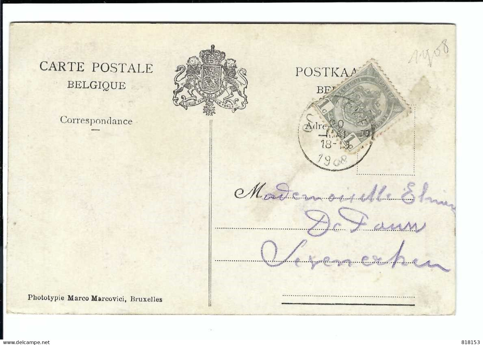 Oostakker  SOUVENIR De LOURDES  1908  Marco Marcovici - Gent