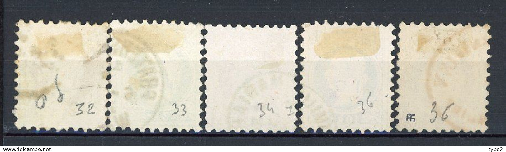 AUTRICHE - 1867 Yv. N°32 à 37 Impression Grossière (o) 2k à 15k Cote 18 Euro  BE  2 Scans - Used Stamps