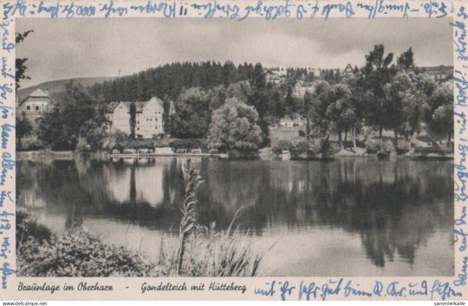 21860 - Braunlage - Gondelteich Mit Hütteberg - 1952 - Goslar