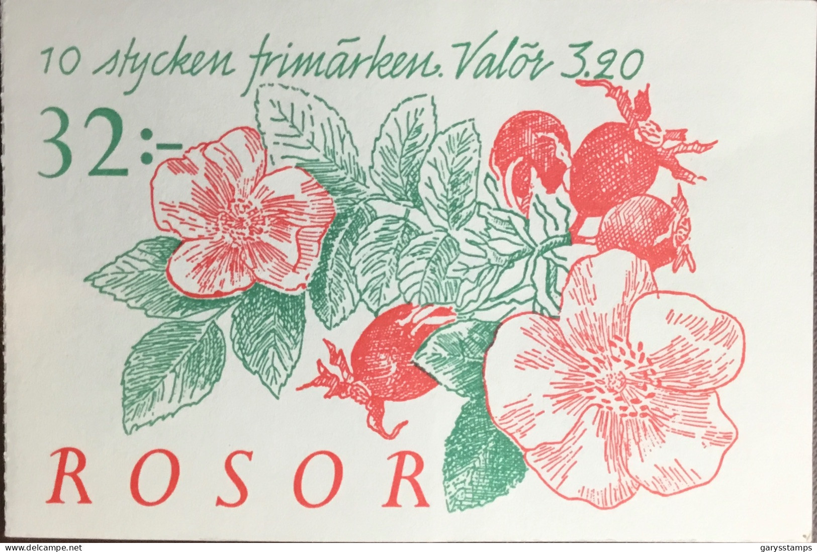 Sweden 1994 Roses Flowers Booklet Unused - Rozen