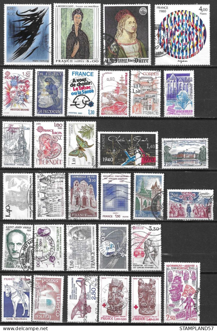 LOT FRANCE 1980 Oblitéré - Used Stamps