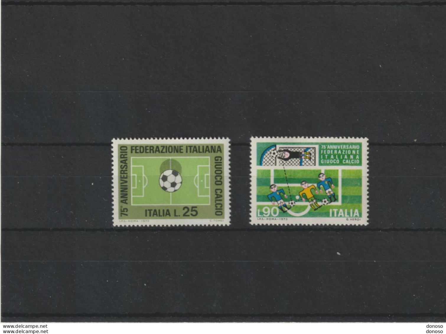 ITALIE 1973 Fédération Italienne De Football Yvert 1137-1138 NEUF** MNH - 1971-80: Nieuw/plakker