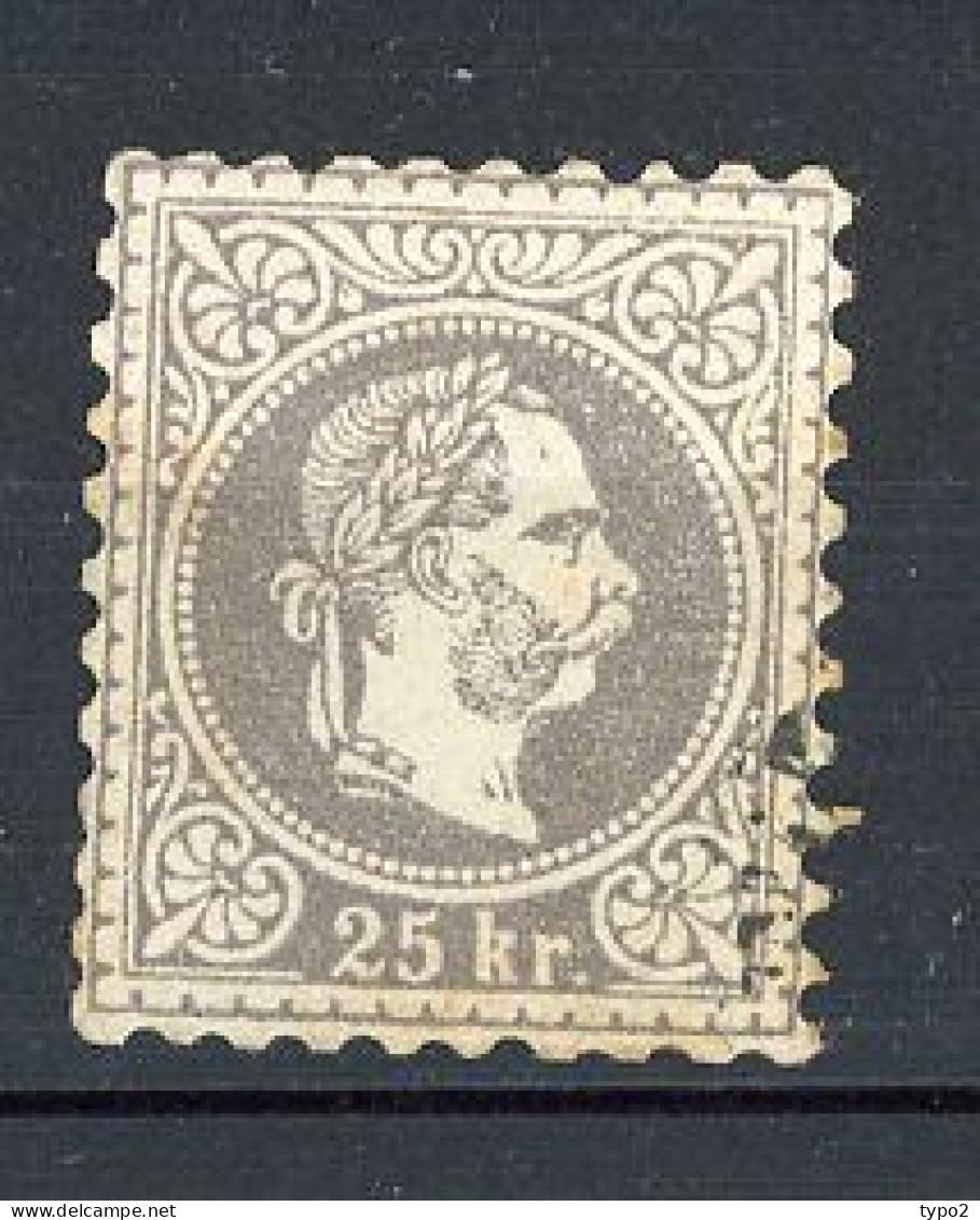 AUTRICHE - 1867 Yv. N°38k Lilas-gris Impression Grossière (o) 20k Cote 20 Euro  BE  2 Scans - Gebruikt