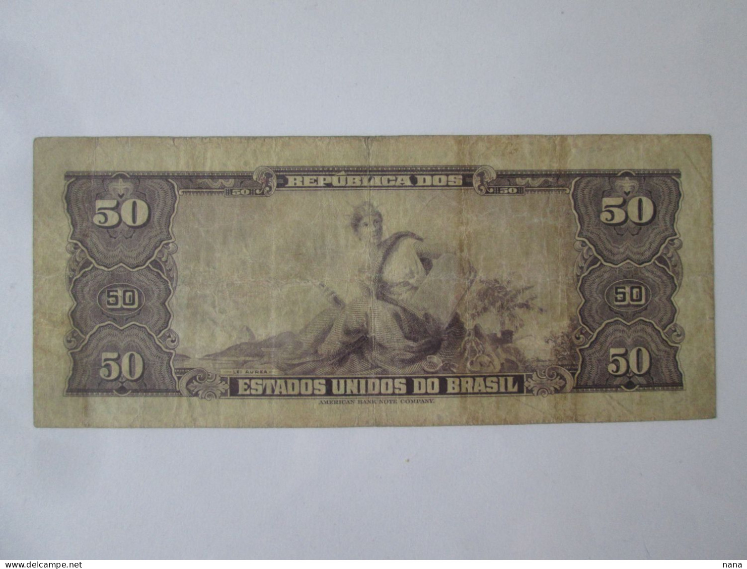 Rare! Brazil 50 Cruzeiros 1956 Banknote,see Pictures - Brasilien