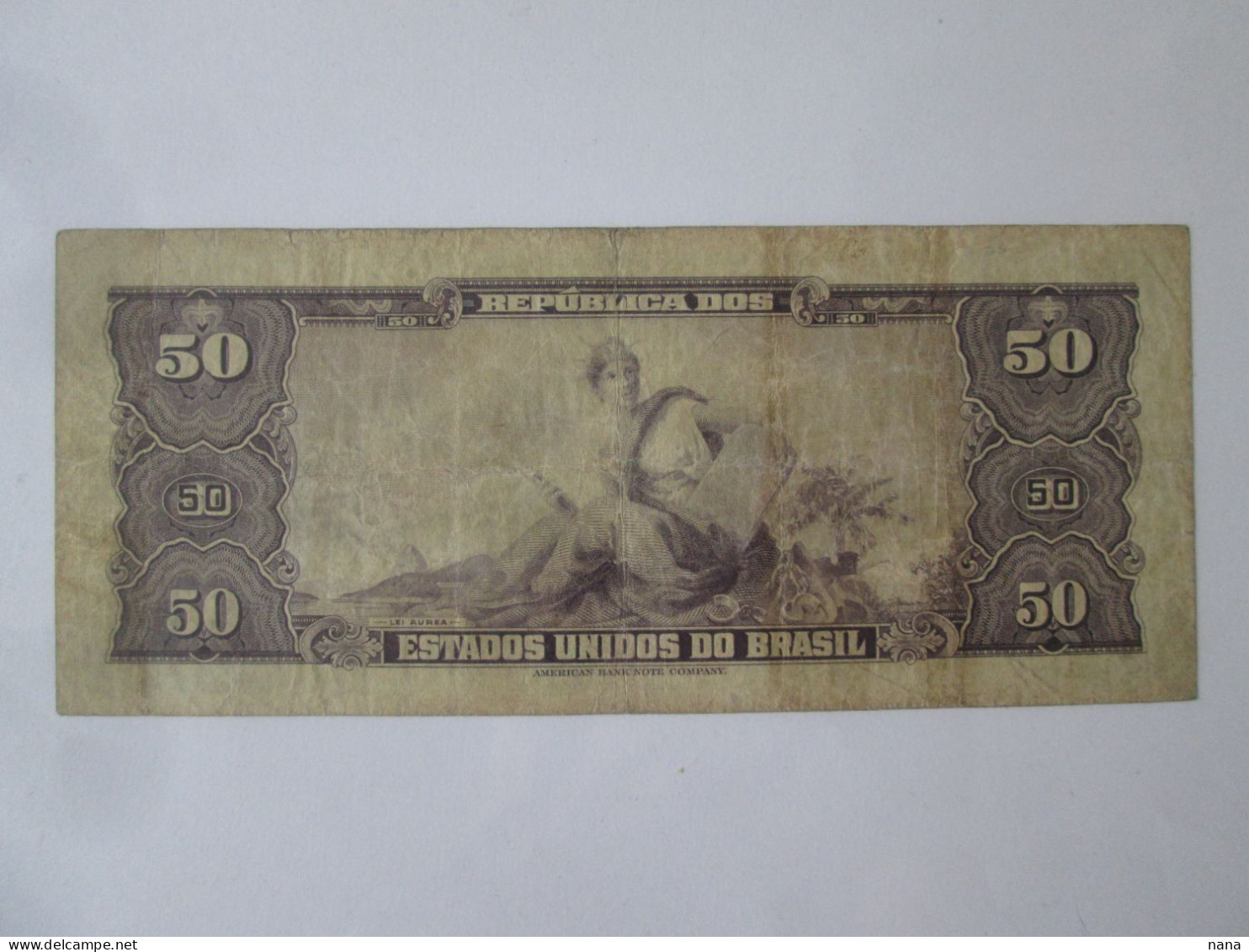 Rare! Brazil 50 Cruzeiros 1956 Banknote,see Pictures - Brésil