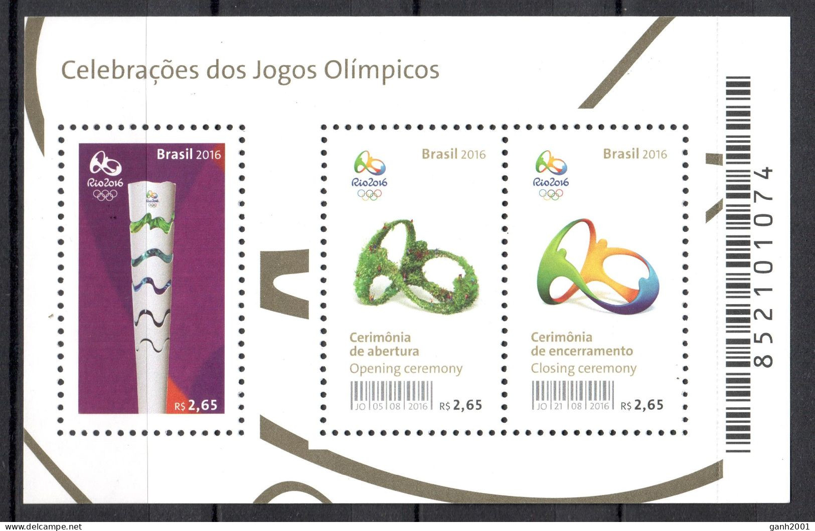 Brazil 2016 Brasil / Olympic Games Rio De Janeiro MNH Juegos Olímpicos Olympische Spiele / Cu21326  18-10 - Summer 2016: Rio De Janeiro