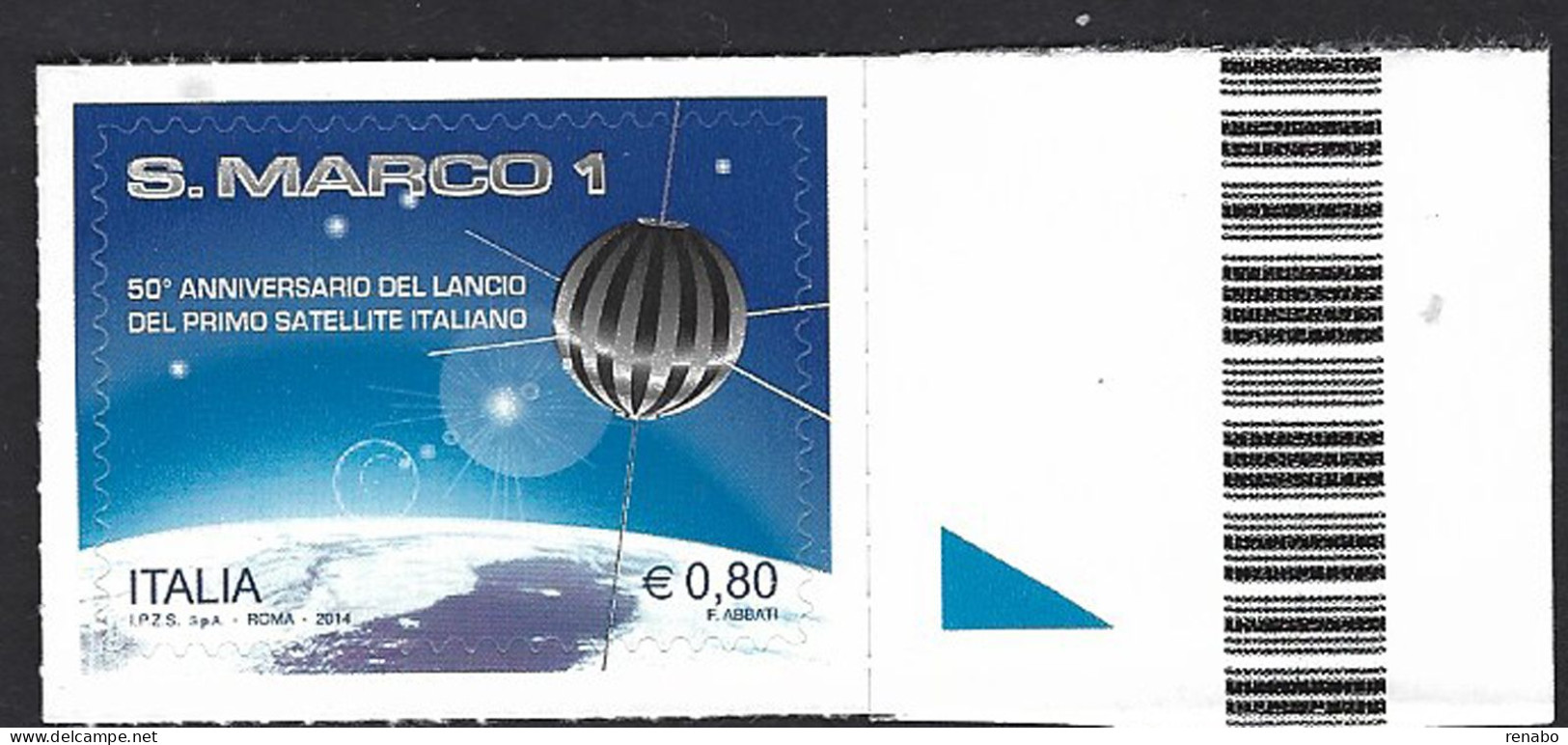 Italia, Italy, Italien, Italie 2014; 50° Del Lancio Del San Marco, 1° Satellite Italiano; Bordo Destro. - Clima & Meteorología