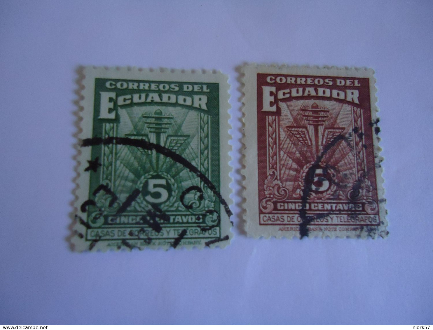 ECUADOR  USED    STAMPS 2 ANNIVERSARIES - Equateur